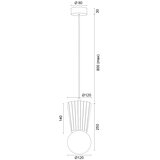  Argon 8952 - Kupatilski luster na sajli VOLANTE 1xG9/6W/230V IP44 smeđa | Eponuda.com