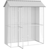  Kavez za ptice s pohranom Siva 215 x 110 x 247 cm Cinkani čelik | Eponuda.com