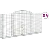  Lučne gabionske košare 5 kom 300x30x140/160cm pocinčano željezo | shoptok.hr