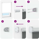 vidaXL Rolo zavjesa Blackout svijetlo siva 85x130 cm Širina tkanine | shoptok.hr