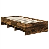  Krevetna konstrukcija s uzglavljem Dimljeni hrast 120 x 123 cm | shoptok.hr