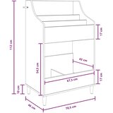 Police za medije Betonska siva 70 5 x 46 x 112 cm - Betonska siva | shoptok.hr
