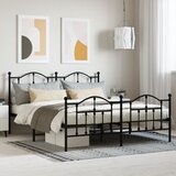 vidaXL Metalni okvir kreveta uzglavlje i podnožje crni 183x213 cm Cijene
