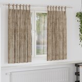 vidaXL Zavese iz satenastega blaga 2 kosa s očesi v barvi šampanjca 175x140 cm | Shoptok.si