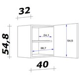 Flex-Well Kuhinjska Zgornja Omarica Avila, Magnolija, Barva Hrasta | Shoptok.si