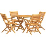 5-dijelni vrtni blagovaonski set od masivne tikovine | shoptok.hr
