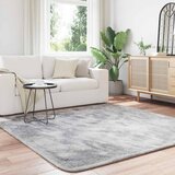  Čupavi tepih s visokim vlaknima NAVARRA srebrnosiva 200x200cm | shoptok.hr
