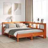  Knjižna postelja brez vzmetnice vošč. rjava 160x200 cm borovina, (21790777) | Shoptok.si