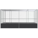  Ptičja kućica s nastavkom srebrna 418x207x212 cm čelična | Eponuda.com