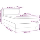 Krevet s oprugama i madracem krem 80 x 200 cm od umjetne kože | Eponuda.com