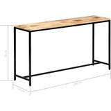  Konzolni stol od grubog masivnog drva manga 140 x 35 x 76 cm | Eponuda.com
