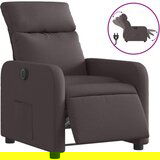 vidaXL Električni naslanjač temno rjavo blago, (20928262) | Shoptok.si