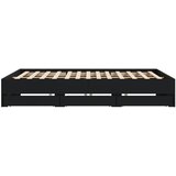  Okvir za krevet s ladicama crni 200x200 cm konstruirano drvo | Eponuda.com