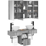  Set ormarića za kupaonicu 4 kom. Siva Sonoma Konstruirano drvo | shoptok.hr