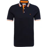 Jack & Jones Majica 'PAULOS' mandarina / črna / bela