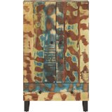 vidaXL Visoka omara s predalom 60x33x100 cm trden predelan les železo | Shoptok.si