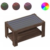  Stolić za kavu LED smeđa boja hrasta 93x53x45 cm drveni | Eponuda.com