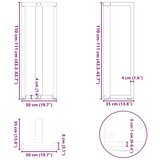  Noge za barsko mizo v obliki črke T 2 kosa antracit 50x35x(110-111) cm jeklo | Shoptok.si