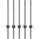 vidaXL Steber ograje. 5 pcs Zelena 100 cm Jeklo, (5000111010) | Shoptok.si