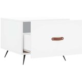 vidaXL klubske mizice 2 kosa bele 50x50x40 cm inženirski les | Shoptok.si