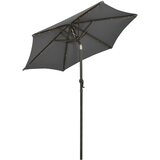  Vrtni suncobran s LED svjetlima antracit 200x211 cm aluminijski | Eponuda.com