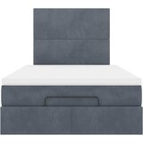  Okvir za krevet s madracima tamnosivi 120x190 cm baršunasti | shoptok.hr