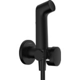Hansgrohe ecosmart higijenski tuš za toplu vodu sa držačem za tuš i tuš crevom crna mat 29232670