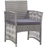  4-dijelna vrtna garnitura od poliratana s jastucima antracit | shoptok.hr