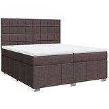 Maison Chic Box spring postelja - Vzmetna postelja z vzmetnico temno rjav 200x200 cm blago SL5253, (21905619) | Shoptok.si