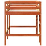 vidaXL Otroški pograd z lestvijo voščeno rjav 90x190 cm trdna borovina | Shoptok.si