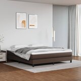 vidaXL Vzmetnica z žepkasto vzmetjo rjava 180x200x20 cm umetno usnje | Shoptok.si