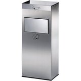 VAR Kombinirani stoječi pepelnik iz nerjavnega jekla, prostornina 21 l, ŠxVxG 320 x 770 x 210 mm, s samozapiralno loputo | Shoptok.si