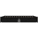  Za krevet s ladicama crni 140 x 190 cm | shoptok.hr