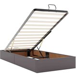 vidaXL Otomanski posteljni okvir z vzmetnicami siv 200x200cm um. usnje | Shoptok.si