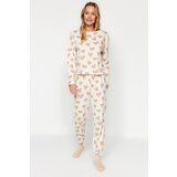 Trendyol Cream 100% Cotton T-shirt-Jogger Knitted Pajamas Set | shoptok.hr