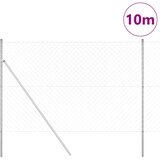  Stup za ogradu Srebrno 10 x 1,6 m (60 x 60 mm mreža) Čelik | shoptok.hr