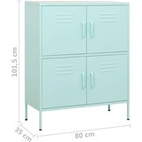 vidaXL Ormarić za pohranu boja mente 80 x 35 x 101,5 cm čelični | shoptok.hr