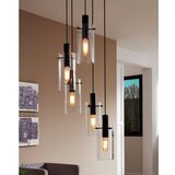 Eglo Montino visilica/5, e27, crna/staklo prozirno | shoptok.hr