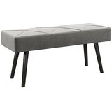 Nesta Oblazinjena klop, siva, žametni videz, X-vzorec, nosilnost do 120 kg, 100×36×45 cm, za spalnico in hodnik, (5000493445) | Shoptok.si