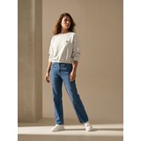 Sinsay Wide straight leg traper hlače s efektom ispranosti | shoptok.hr