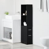 vidaXL Uski kupaonski ormar Crni hrast 22 x 41 x 135 cm Iverica Cijene