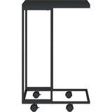  Bočni stolić s kotačima crna 40x30x63,5 cm konstruirano drvo | shoptok.hr