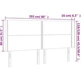  LED uzglavlje tamnoplavo 203 x 16 x 118/128 cm od tkanine | shoptok.hr