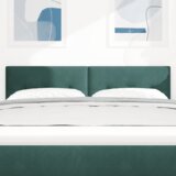  LED vzglavnik gumbasto oblazinjen temno zelen 72 cm žamet, (22083896) | Shoptok.si