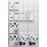 Helit Stenski zaslon, število predalov x format 6 x DIN A4, 12 x 1/3 DIN A4, VxŠxG 1143 x 762 x 51 mm | Shoptok.si