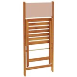 vidaXL 3-dijelni bistro set od tkanine i masivnog drva smeđesivi | shoptok.hr