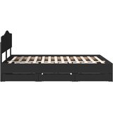  Krevetna konstrukcija Crna 140 x 190 cm Inženjersko Drvo | shoptok.hr