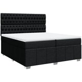  Krevet s oprugama i madracem crni 200x200 cm od tkanine | shoptok.hr