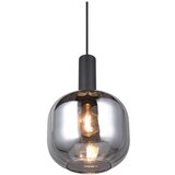  Črna viseča svetilka s steklenim senčilom ø 20 cm Diva – | Shoptok.si