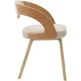  Blagovaonske stolice od savijenog drva i umjetne kože 6 kom krem | shoptok.hr